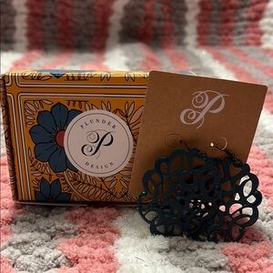 Dark Teal Green 2” Earrings